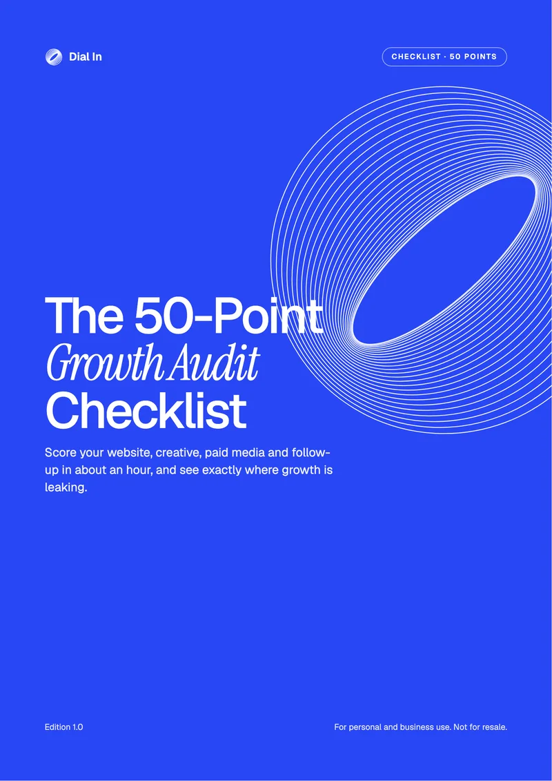 50-Point Growth Audit Checklist, page preview 1