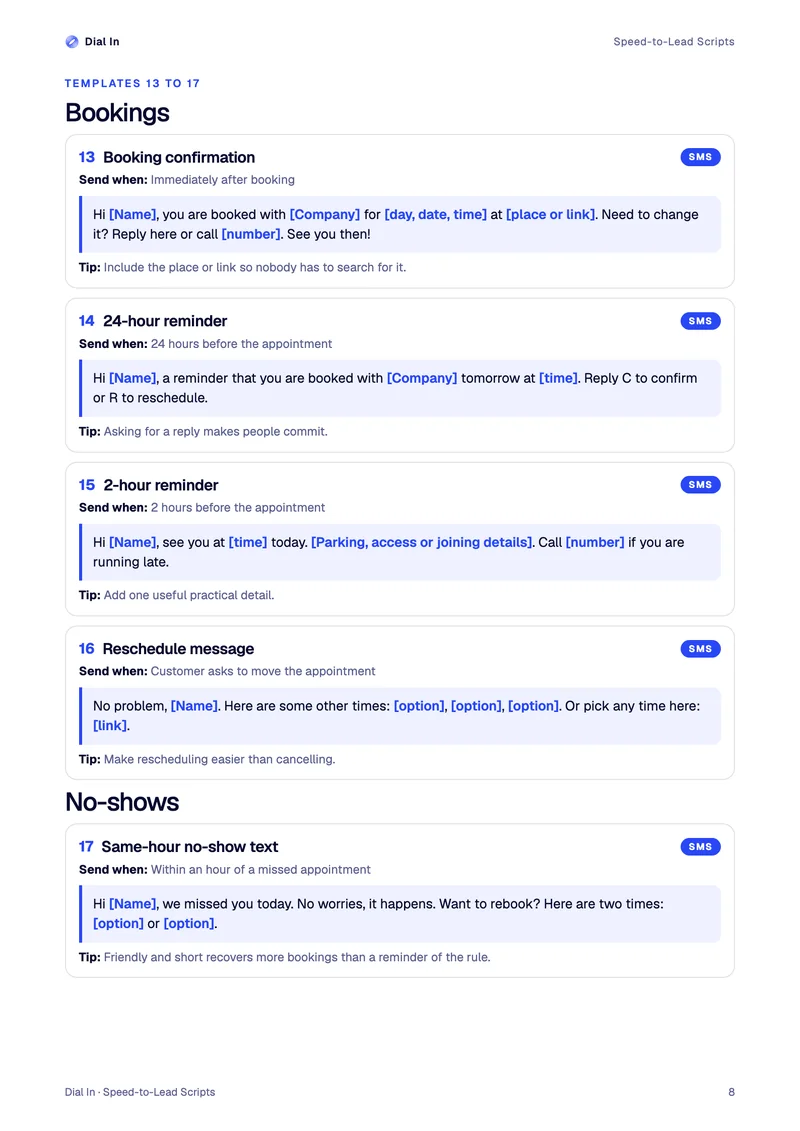 Speed-to-Lead Scripts, page preview 3